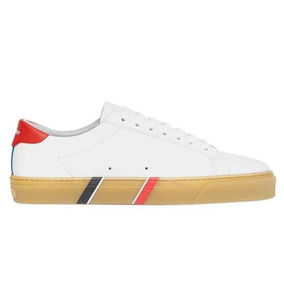 BURBERRY Men's Bio-Based Sneakers and Amber Size 41/US 8 In White - Picture 1 of 11